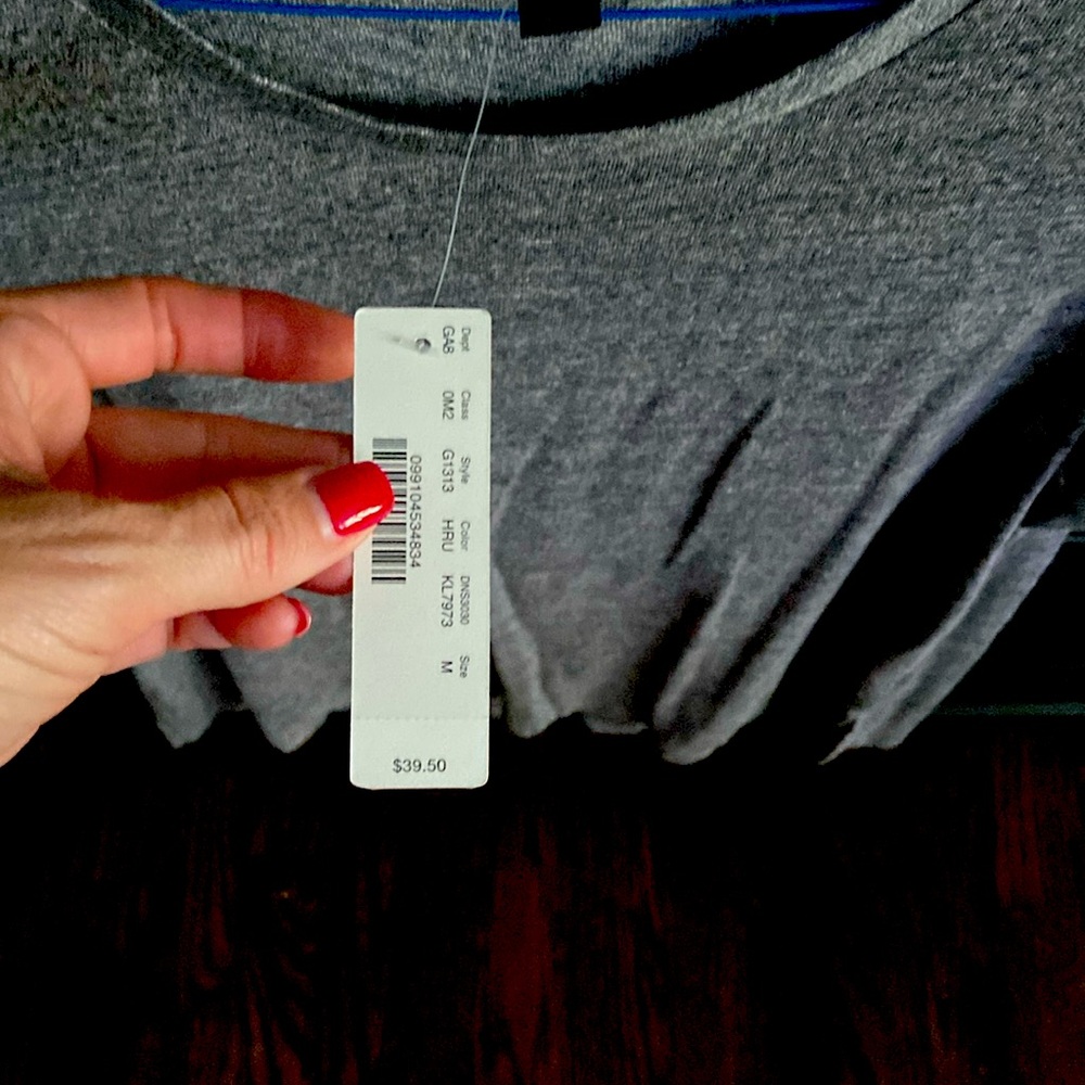 New gray tank with bottom details.